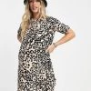 Wednesday's Girl Maternity Smock Mini Dress With Pleated Front In Grunge Leopard For Women Beige Leopard 2 Wednesday's Girl Maternity Smock Mini Dress With Pleated Front In Grunge Leopard For Women Beige Leopard -Wednesday's Girl Sales 2022 unnamed file 100
