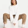 Wednesday's Girl Oversized Jumper In Fluffy Knit For Women White -Wednesday's Girl Sales 2022 unnamed file 1005