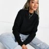 Wednesday's Girl Ultimate Relaxed Jumper In Rib Knit For Women Black