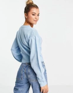 Wednesday's Girl Ultmate Cardigan In Pastel Knit For Women Light Blue -Wednesday's Girl Sales 2022 unnamed file 1028