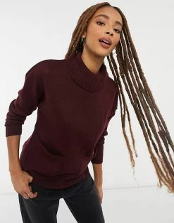 Wednesday's Girl High Neck Jumper With Pockets For Women Burgundy 11 Wednesday's Girl High Neck Jumper With Pockets For Women Burgundy -Wednesday's Girl Sales 2022 unnamed file 1064