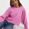 Wednesday's Girl Relaxed Jumper In Textured Knit For Women Pink 1 Wednesday's Girl Relaxed Jumper In Textured Knit For Women Pink -Wednesday's Girl Sales 2022 unnamed file 1065