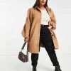 Wednesday's Girl Curve Tailored Coat For Women Camel -Wednesday's Girl Sales 2022 unnamed file 1085