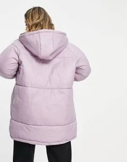 Wednesday's Girl Oversized Longline Padded Jacket In Pastel For Women Lilac -Wednesday's Girl Sales 2022 unnamed file 1097