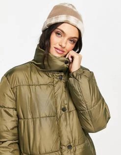 Wednesday's Girl Oversized Longline Padded Jacket For Women Khaki -Wednesday's Girl Sales 2022 unnamed file 1107