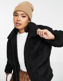 Wednesday's Girl Curve Teddy Coat For Women Black -Wednesday's Girl Sales 2022 unnamed file 1112