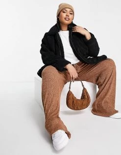 Wednesday's Girl Curve Teddy Coat For Women Black -Wednesday's Girl Sales 2022 unnamed file 1113