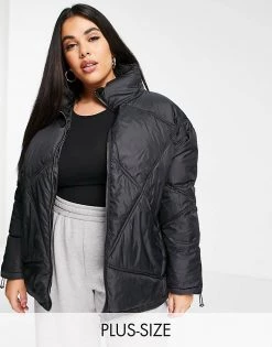 Wednesday's Girl Curve Oversized Quilted Jacket For Women Black -Wednesday's Girl Sales 2022 unnamed file 1119