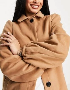 Wednesday's Girl Maternity Tailored Coat In Camel For Women -Wednesday's Girl Sales 2022 unnamed file 1123