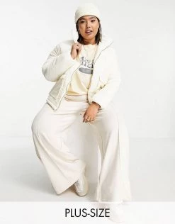 Wednesday's Girl Curve Oversized Jacket With Pockets For Women Beige -Wednesday's Girl Sales 2022 unnamed file 1149