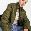 Wednesday's Girl Oversized Jacket With Pockets For Women Khaki -Wednesday's Girl Sales 2022 unnamed file 1150
