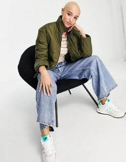 Wednesday's Girl Oversized Jacket With Pockets For Women Khaki -Wednesday's Girl Sales 2022 unnamed file 1152