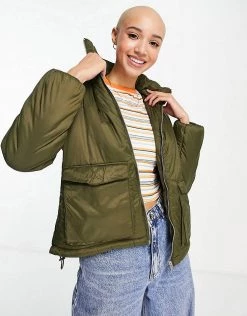 Wednesday's Girl Oversized Jacket With Pockets For Women Khaki -Wednesday's Girl Sales 2022 unnamed file 1153