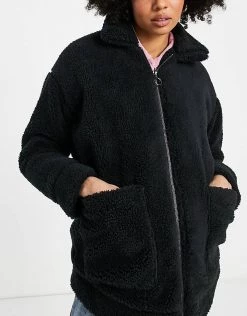 Wednesday's Girl Maternity Teddy Coat For Women Black -Wednesday's Girl Sales 2022 unnamed file 1162