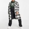 Wednesday's Girl Curve Tailored Coat In Monochrome Check For Women Black Cream Check -Wednesday's Girl Sales 2022 unnamed file 1165