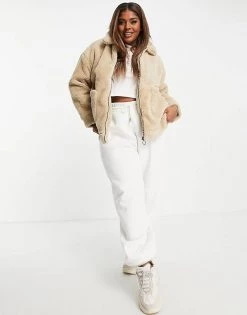 Wednesday's Girl Curve Teddy Coat For Women Beige -Wednesday's Girl Sales 2022 unnamed file 1182