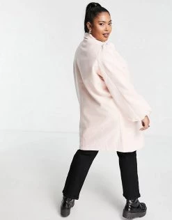 Wednesday's Girl Curve Tailored Coat In Pastel For Women Light Pink -Wednesday's Girl Sales 2022 unnamed file 1186