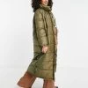 Wednesday's Girl Curve Oversized Longline Padded Jacket For Women Khaki -Wednesday's Girl Sales 2022 unnamed file 1195