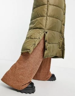 Wednesday's Girl Curve Oversized Longline Padded Jacket For Women Khaki -Wednesday's Girl Sales 2022 unnamed file 1196