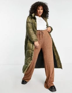 Wednesday's Girl Curve Oversized Longline Padded Jacket For Women Khaki -Wednesday's Girl Sales 2022 unnamed file 1197