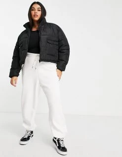 Wednesday's Girl Curve Cropped Padded Jacket In Black For Women -Wednesday's Girl Sales 2022 unnamed file 1213