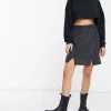 Wednesday's Girl 90's Mini Skirt With Notch Splits In Glitter Co-ord For Women Black Glitter -Wednesday's Girl Sales 2022 unnamed file 1320