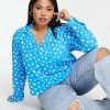 Wednesday's Girl Curve Relaxed Boxy Shirt In Bright Floral For Women Blue Floral -Wednesday's Girl Sales 2022 unnamed file 1370
