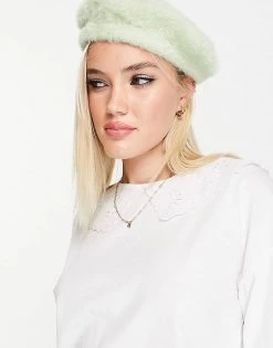 Wednesday's Girl Crop T-shirt With Broderie Collar For Women White 10 Wednesday's Girl Crop T-shirt With Broderie Collar For Women White -Wednesday's Girl Sales 2022 unnamed file 1413