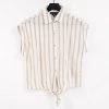 Wednesday's Girl Shirt With Tie Front In Natural Stripe For Women -Wednesday's Girl Sales 2022 unnamed file 1445