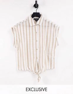 Wednesday's Girl Shirt With Tie Front In Natural Stripe For Women -Wednesday's Girl Sales 2022 unnamed file 1449
