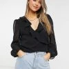 Wednesday's Girl Wrap Top With Sheer Balloon Sleeves For Women Black Sheer 1 Wednesday's Girl Wrap Top With Sheer Balloon Sleeves For Women Black Sheer -Wednesday's Girl Sales 2022 unnamed file 1490