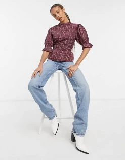 Wednesday's Girl Blouse With Shirred Sleeves In Ditsy Rose Print For Women Black Rose Floral 10 Wednesday's Girl Blouse With Shirred Sleeves In Ditsy Rose Print For Women Black Rose Floral -Wednesday's Girl Sales 2022 unnamed file 1523