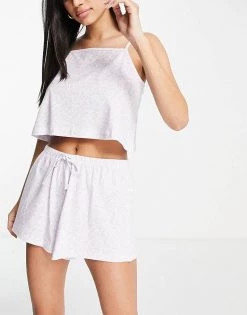 Wednesday's Girl Cami And Shorts Pyjama Set In Lilac Vintage Ditsy For Women Lilac Ditsy -Wednesday's Girl Sales 2022 unnamed file 1564