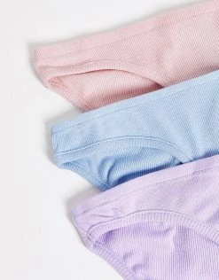 Wednesday's Girl 3 Pack Briefs In Pastel Rib For Women Multi -Wednesday's Girl Sales 2022 unnamed file 1582