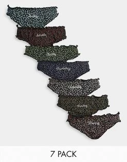 Wednesday's Girl 7 Pack Briefs In Floral Days Of The Week Print For Women Multi -Wednesday's Girl Sales 2022 unnamed file 1598