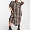 Wednesday's Girl Curve High Neck Midi Smock Dress With Shirring In Grunge Leopard For Women 1 Wednesday's Girl Curve High Neck Midi Smock Dress With Shirring In Grunge Leopard For Women -Wednesday's Girl Sales 2022 unnamed file 170