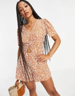 Wednesday's Girl Mini Tea Playsuit In Brown Spot For Women Brown Abstract Spot 11 Wednesday's Girl Mini Tea Playsuit In Brown Spot For Women Brown Abstract Spot -Wednesday's Girl Sales 2022 unnamed file 19