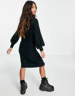 Wednesday's Girl Midi Jumper Dress In Chunky Knit For Women Dark Green -Wednesday's Girl Sales 2022 unnamed file 207