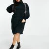 Wednesday's Girl Curve Midi Jumper Dress In Chunky Knit For Women Dark Green -Wednesday's Girl Sales 2022 unnamed file 210