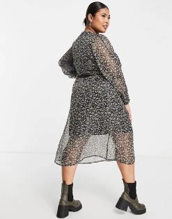 Wednesday's Girl Curve V-neck Midi Tea Dress In Dark Ditsy Floral For Women Black Ditsy 9 Wednesday's Girl Curve V-neck Midi Tea Dress In Dark Ditsy Floral For Women Black Ditsy -Wednesday's Girl Sales 2022 unnamed file 217