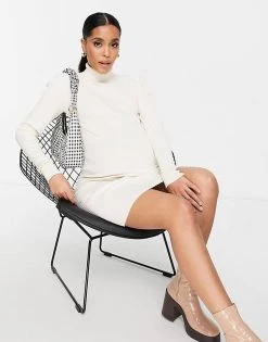 Wednesday's Girl Maternity Relaxed Jumper Dress In Rib Knit For Women Cream -Wednesday's Girl Sales 2022 unnamed file 253