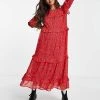 Wednesday's Girl Frill Detail Midi Smock Dress In Red Heart Print For Women 2 Wednesday's Girl Frill Detail Midi Smock Dress In Red Heart Print For Women -Wednesday's Girl Sales 2022 unnamed file 280