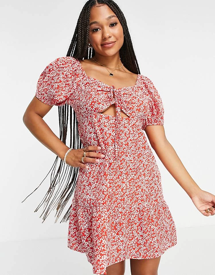 Wednesday's Girl Mini Retro Tea Dress In Red Ditsy Floral For Women Confetti Ditsy Red 7 Wednesday's Girl Mini Retro Tea Dress In Red Ditsy Floral For Women Confetti Ditsy Red - Image 5