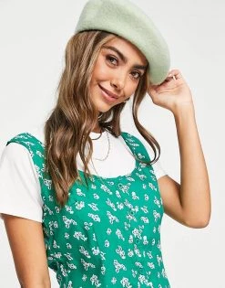 Wednesday's Girl Mini Dress With T-shirt Inner In Vintage Floral For Women Green White Floral -Wednesday's Girl Sales 2022 unnamed file 363