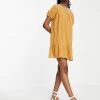 Wednesday's Girl Mini Smock Dress With Peplum Hem In Polka Dot For Women Yellow Spot -Wednesday's Girl Sales 2022 unnamed file 385