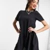 Wednesday's Girl Mini Smock Dress With Peplum Hem In Vintage Wash Denim For Women Washed Black Denim -Wednesday's Girl Sales 2022 unnamed file 410