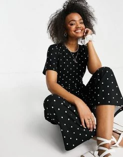Wednesday's Girl Relaxed Belted Jumpsuit With Wide Leg In Polka Dot For Women Black White Polka 10 Wednesday's Girl Relaxed Belted Jumpsuit With Wide Leg In Polka Dot For Women Black White Polka -Wednesday's Girl Sales 2022 unnamed file 48