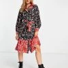 Wednesday's Girl Midi Shirt Dress In Mix Floral With Tie Waist For Women -Wednesday's Girl Sales 2022 unnamed file 495