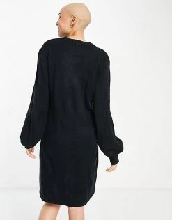 Wednesday's Girl Relaxed Jumper Dress With Celestial Embroidery For Women Black -Wednesday's Girl Sales 2022 unnamed file 513