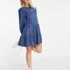 Wednesday's Girl Mini Smock Dress With Tiered Skirt In Denim For Women Indigo Denim 2 Wednesday's Girl Mini Smock Dress With Tiered Skirt In Denim For Women Indigo Denim -Wednesday's Girl Sales 2022 unnamed file 565